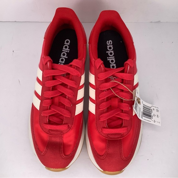 New Adidas Run 70’s 2.0 Red,White Athletic Unisex Kids Low Top Sneakers Sz 7 - Picture 4 of 11
